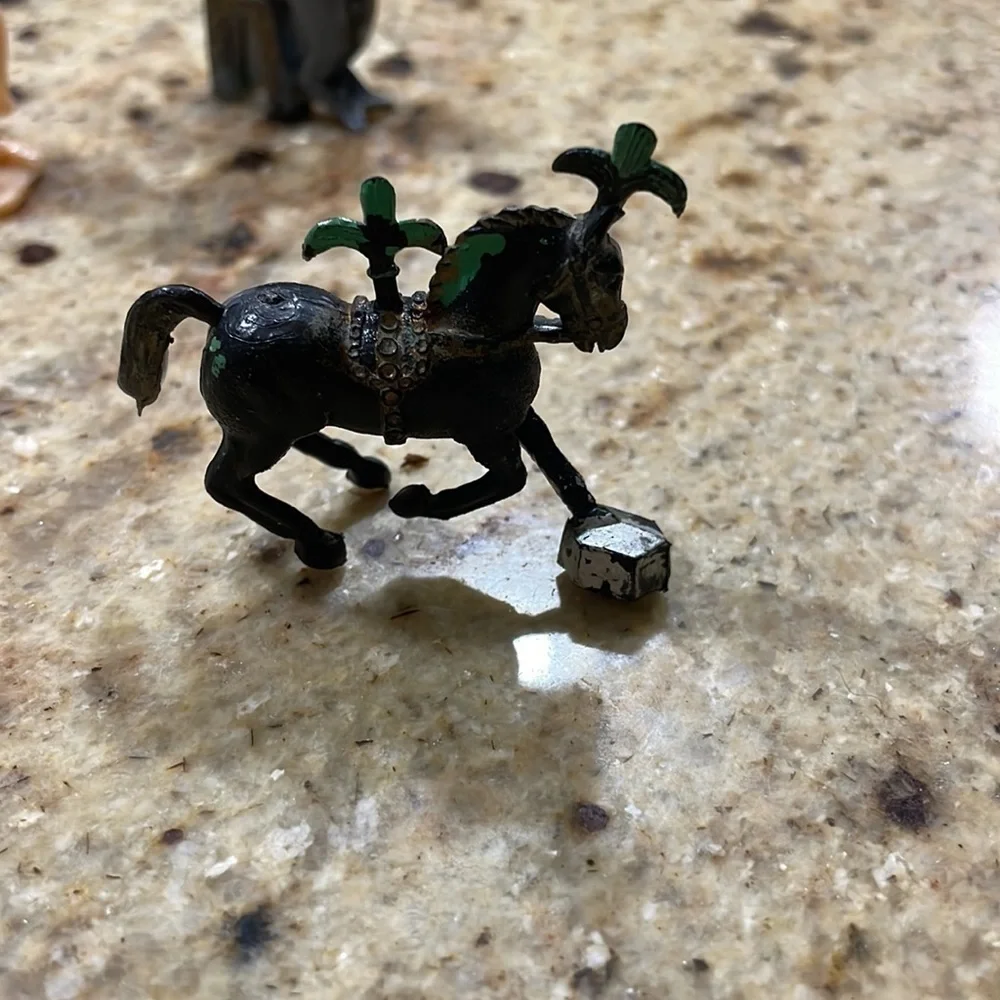 Vintage Rare Circus lot plastic made in hong kong horse seal strong man clown